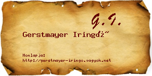 Gerstmayer Iringó névjegykártya